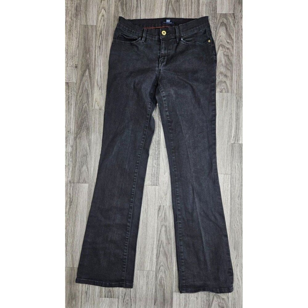 Tommy Hilfiger Womens Size 6 Greenwich Bootcut Pockets Black Grey Jeans